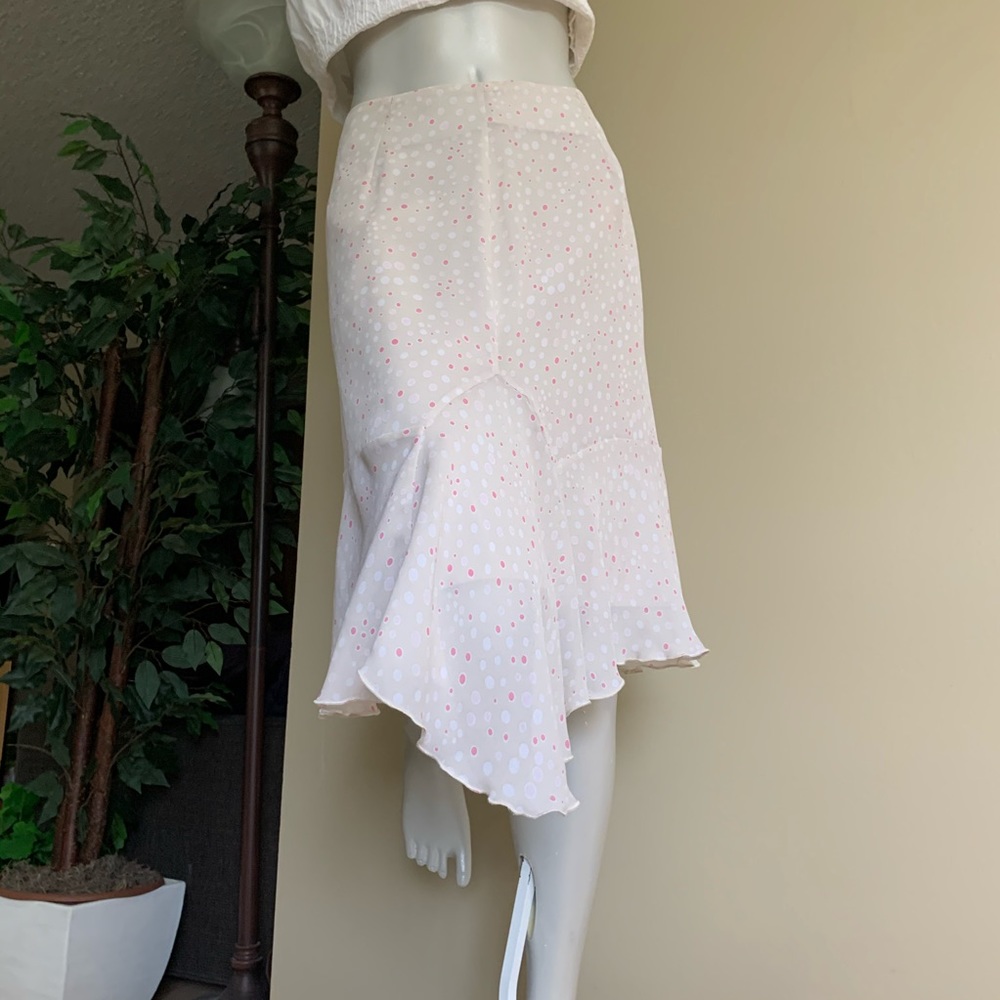 OptionElle Cream Pink Dots Mermaid Skirts - Picture 7 of 15